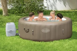 Bestway Lay-Z-Spa 60017, 916 L, 6 Personen, Rond, Bubbelmassage / Airjet, Beige, Wit-Brico Best