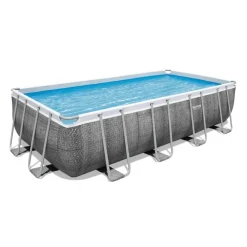 Bestway Opzetzwembad Power Steel Rechthoek Met Filterpomp O549X274X122Cm-Brico Sale
