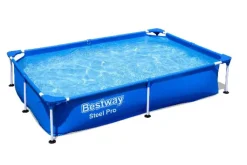 Bestway Opzetzwembad Steel Pro Rechthoek 221X150X43Cm-Brico Discount