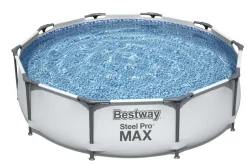 Bestway Opzetzwembad Steel Pro Max Set Rond Met Filterpomp O305X76Cm-Brico Best