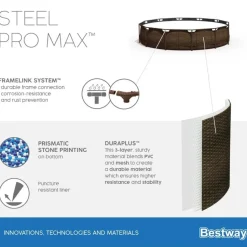 Bestway Zwembad Steel Pro Max Rotan 366 Cm-Brico Clearance
