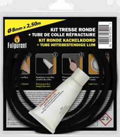 Onderhoud<Brico Bevil Kit Ronde Kachelkoord Fulgurant 8 Mm Met Hittebestendige Lijm Tube