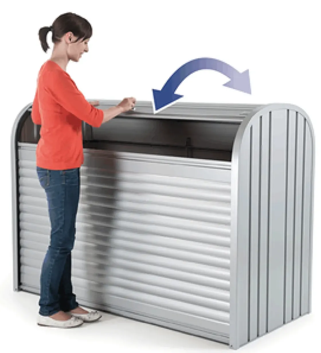 Biohort Opbergbox Storemax 190 Kwartsgrijs Metallic 97X190Cm-Brico Clearance