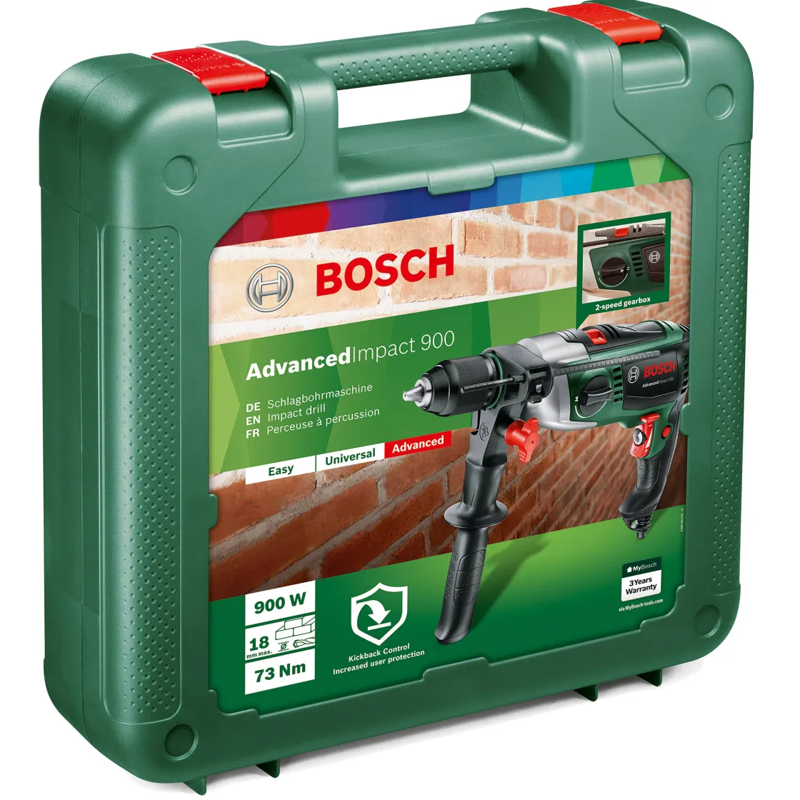 Brico Bosch Klopboormachine Advancedimpact 900 + 15-Delige X-Line Mixed Borenset Clearance
