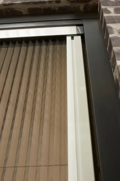 Cando Hordeur Premium D - Plisse Hordeur - Wit Profiel - Zwart Gaas - 96X206Cm-Brico Discount