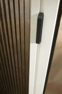 Cando Hordeur Premium D - Plisse Hordeur - Wit Profiel - Zwart Gaas - 96X206Cm-Brico Discount