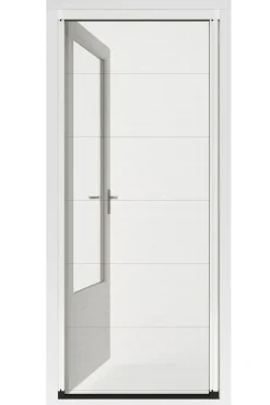 Cando Hordeur Premium D - Plisse Hordeur - Wit Profiel - Zwart Gaas - 96X206Cm-Brico Discount