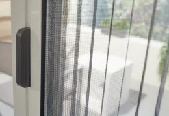 Cando Hordeur Premium L - Plisse Hordeur - Wit Profiel - Grijs Gaas - 96X230Cm-Brico Discount