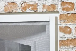 Cando Hordeur Standaard - Scharnierende Hordeur - Wit Profiel - Grijs Gaas - 92X212Cm-Brico Sale