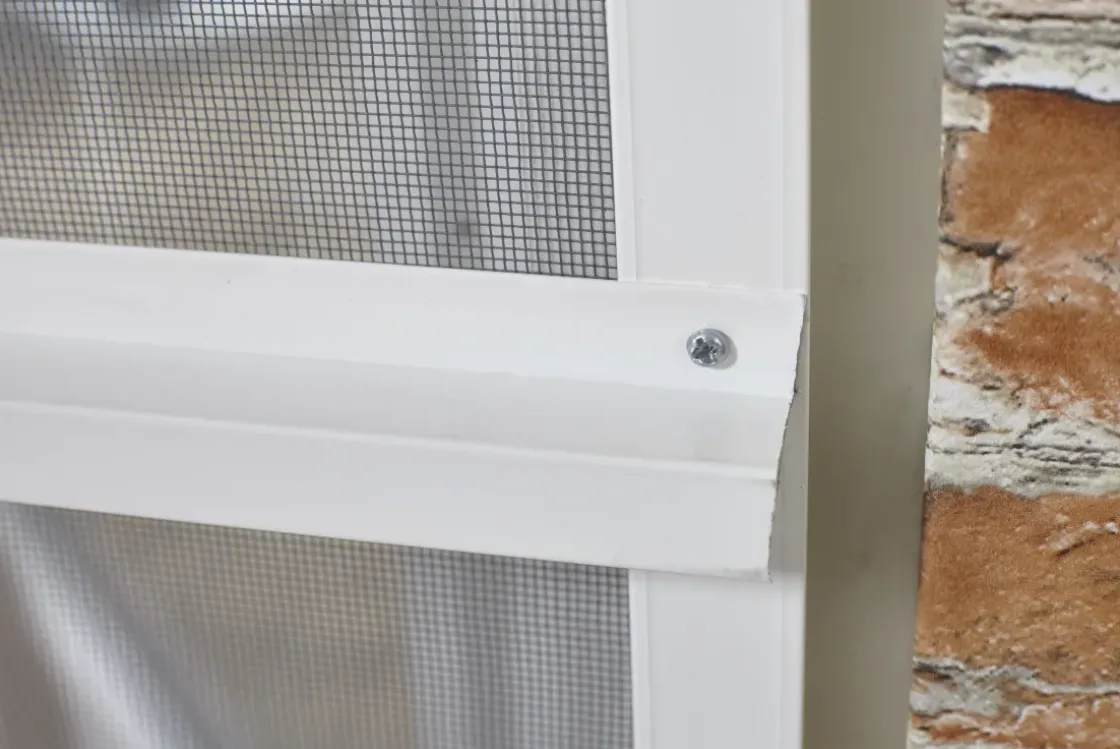 Cando Hordeur Standaard - Scharnierende Hordeur - Wit Profiel - Grijs Gaas - 92X212Cm-Brico Sale