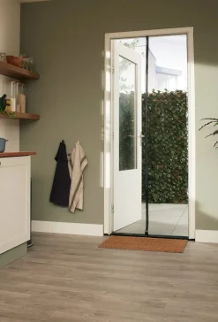 Cando Hordeur Standaard - Magneethor - Wit Profiel - Zwart Gaas - 95X235Cm-Brico Hot