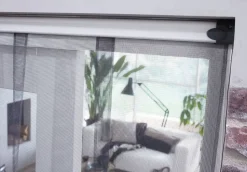 Cando Horgordijn Comfort Schuifpui - Grijs Profiel - Grijs Gaas - 120X260Cm-Brico Clearance