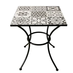 Central Park Bistrotafel Atri Zwart/Wit 60X60Cm-Brico Discount