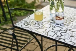 Central Park Bistrotafel Atri Zwart/Wit 60X60Cm-Brico Discount