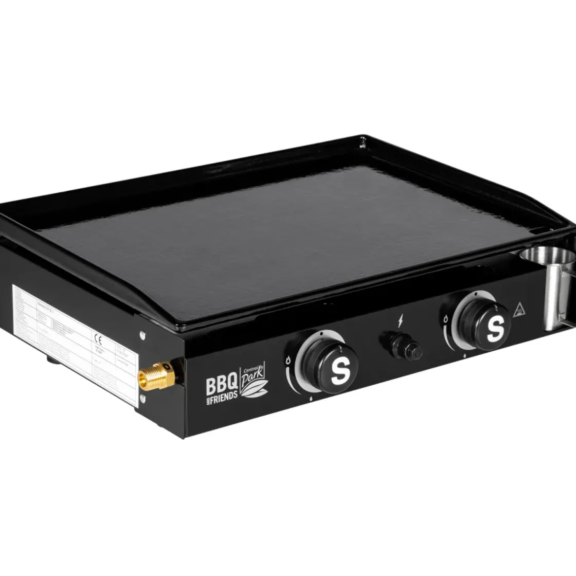 Central Park Gasbarbecue Bbq & Friends Plancha Zwart 5,3Kw 52X37,5Cm-Brico