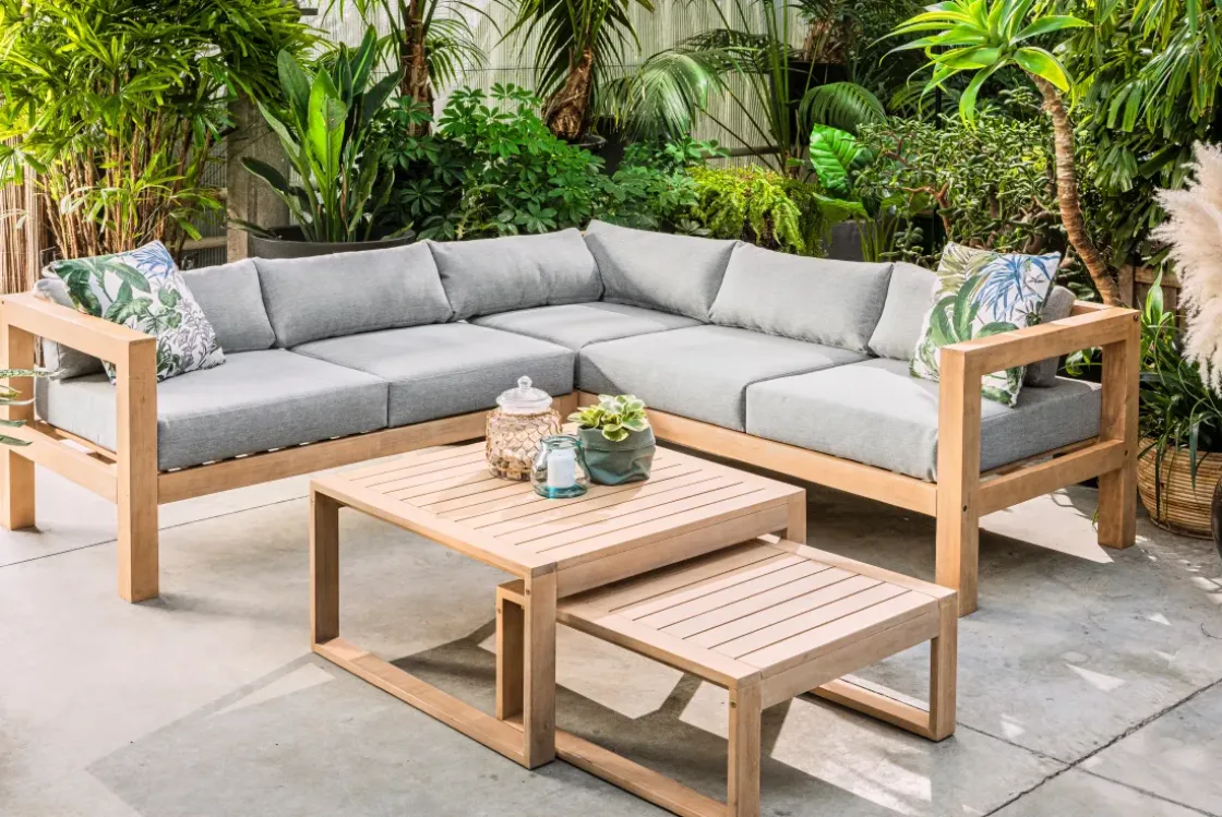 Central Park Hoekbank Loungeset Sorrento Acaciahout-Brico Discount