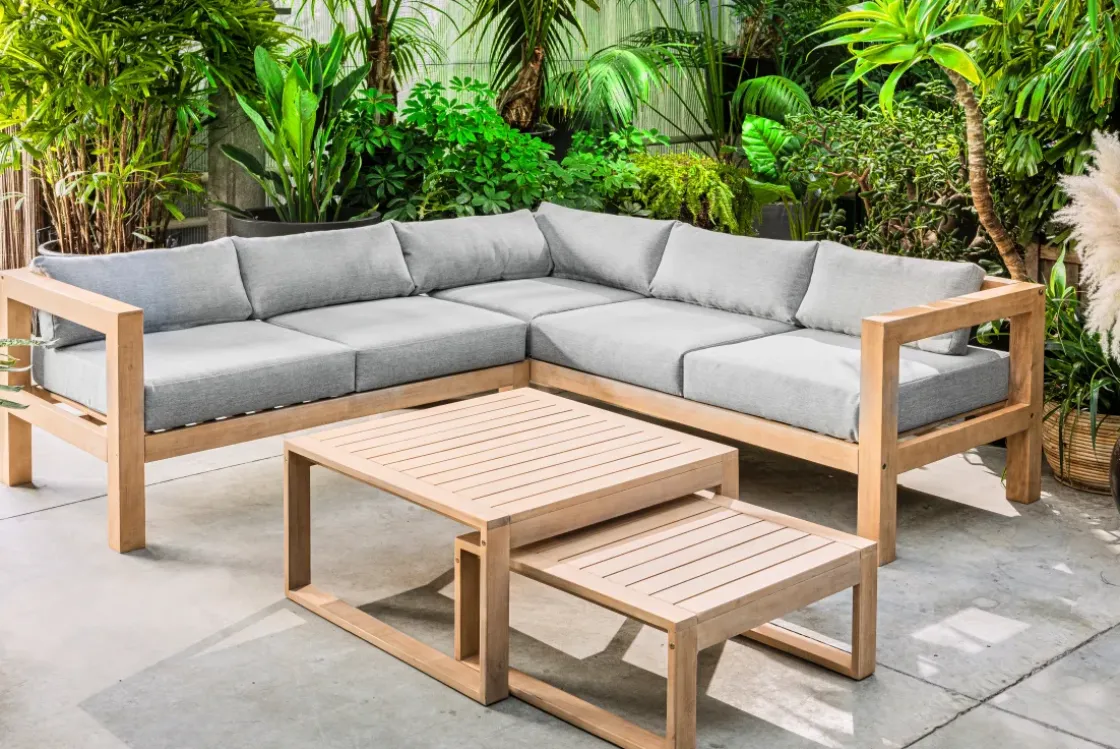 Central Park Hoekbank Loungeset Sorrento Acaciahout-Brico Discount