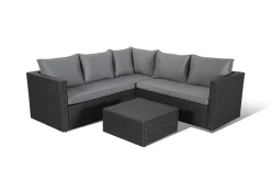 Central Park Hoekbank Loungeset Alea Grijs Staal/Wicker 3 Stuks-Brico Sale