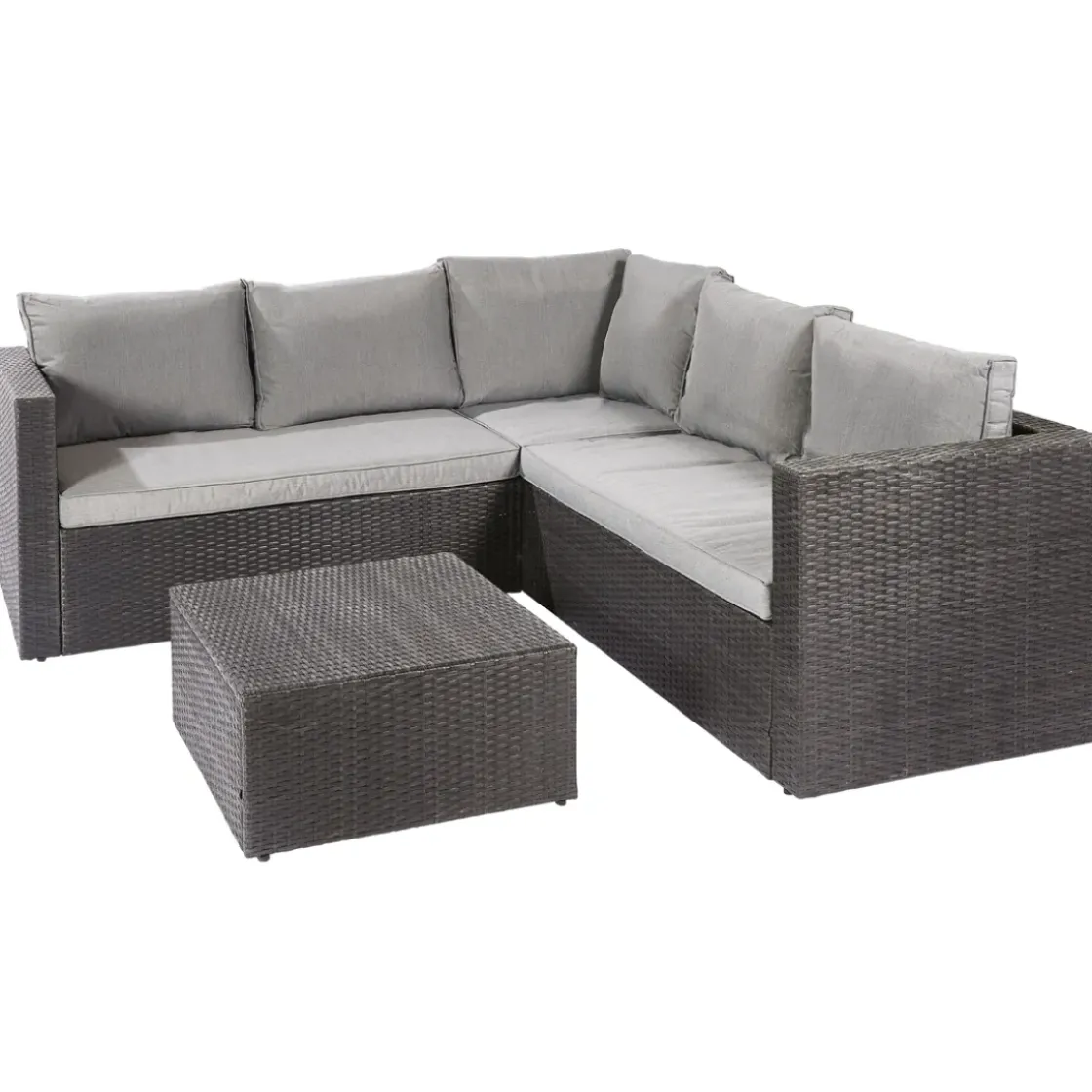 Central Park Hoekbank Loungeset Alea Grijs Staal/Wicker 3 Stuks-Brico Sale