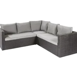 Central Park Hoekbank Loungeset Alea Grijs Staal/Wicker 3 Stuks-Brico Sale