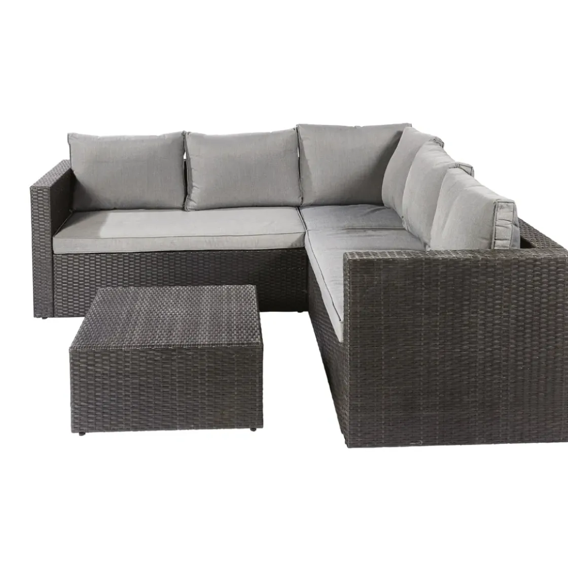 Central Park Hoekbank Loungeset Alea Grijs Staal/Wicker 3 Stuks-Brico Sale