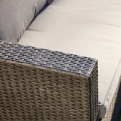 Central Park Hoekbank Loungeset Alea Grijs Staal/Wicker 3 Stuks-Brico Sale