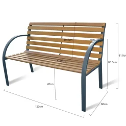 Central Park Tuinbank City 2-Zits Staal Fsc Eucalyptushout-Brico Best