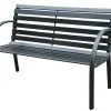 Central Park Tuinbank City Staal/Fsc Eucalyptushout Zwart 122X81,5Cm-Brico Hot