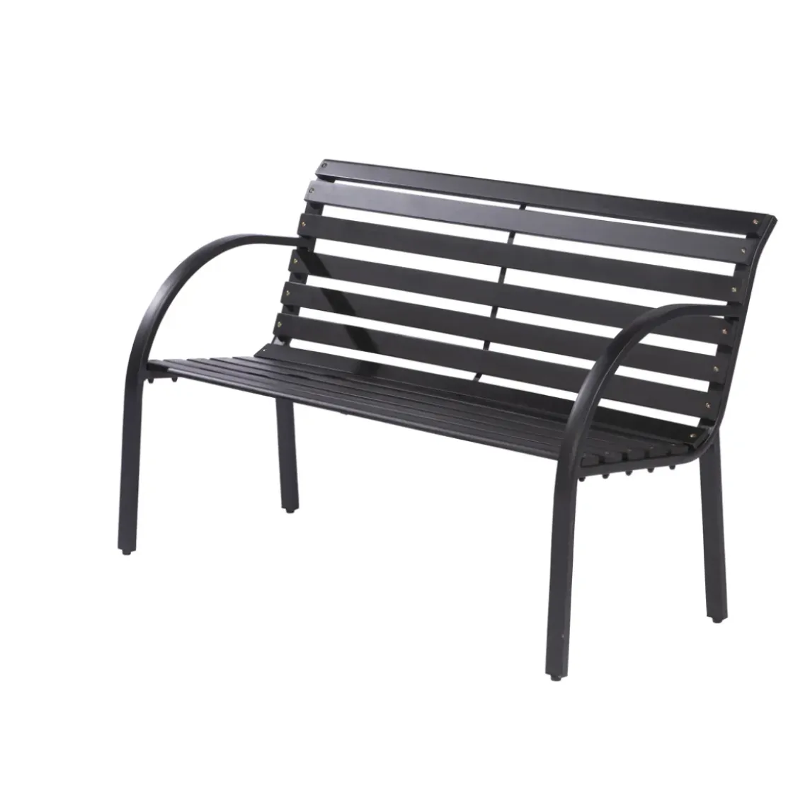 Central Park Tuinbank City Staal/Fsc Eucalyptushout Zwart 122X81,5Cm-Brico Hot