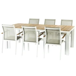 Central Park Tuinstoel Bonifacio Stapelbaar Aluminium/Textileen Taupe-Brico Discount