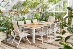 Central Park Tuinstoel Bonifacio Stapelbaar Aluminium/Textileen Taupe-Brico Discount