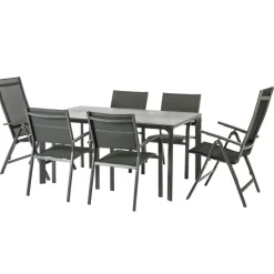 Central Park Tuinstoel Dafne Verstelbaar Aluminium Textileen Antraciet-Brico New