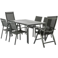 Central Park Tuinstoel Dafne Verstelbaar Aluminium Textileen Antraciet-Brico New