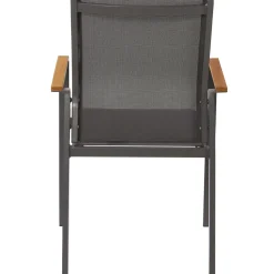 Central Park Tuinstoel Limoux Stapelbaar Antraciet Textileen/Teakhout-Brico Clearance