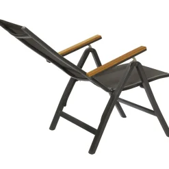 Central Park Tuinstoel Limoux Inklapbaar Aluminium/Textileen/Teakhout-Brico New