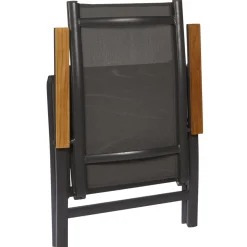 Central Park Tuinstoel Limoux Inklapbaar Aluminium/Textileen/Teakhout-Brico New