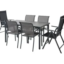 Central Park Tuinstoel Palma Verstelbaar Antraciet/Zwart-Brico Online