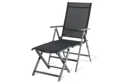Central Park Tuinstoel Palma Verstelbaar Antraciet/Zwart-Brico Online