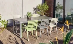 Central Park Tuinstoel Stapelbaar Aluminium Olijfgroen 61,5X57,5X85,5Cm-Brico Discount