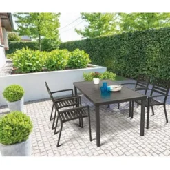 Central Park Tuinstoel Vina Aluminium Antraciet-Brico Online