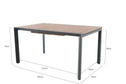 Central Park Tuintafel Analee Uitschuifbaar 146/219X90Cm-Brico Online