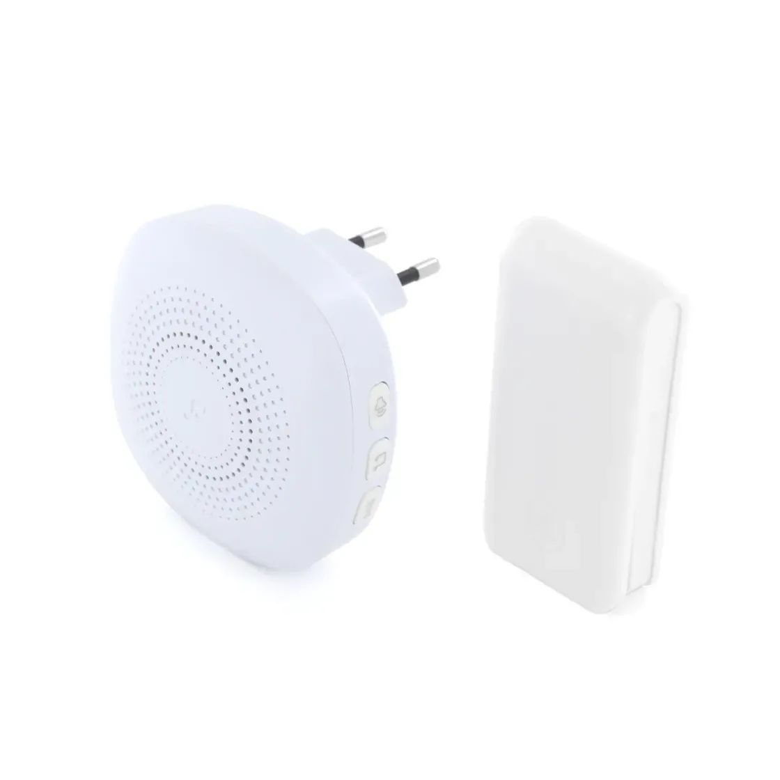 Chacon Design Draadloze En Batterijloze Deurbel 100M Wit-Brico Sale