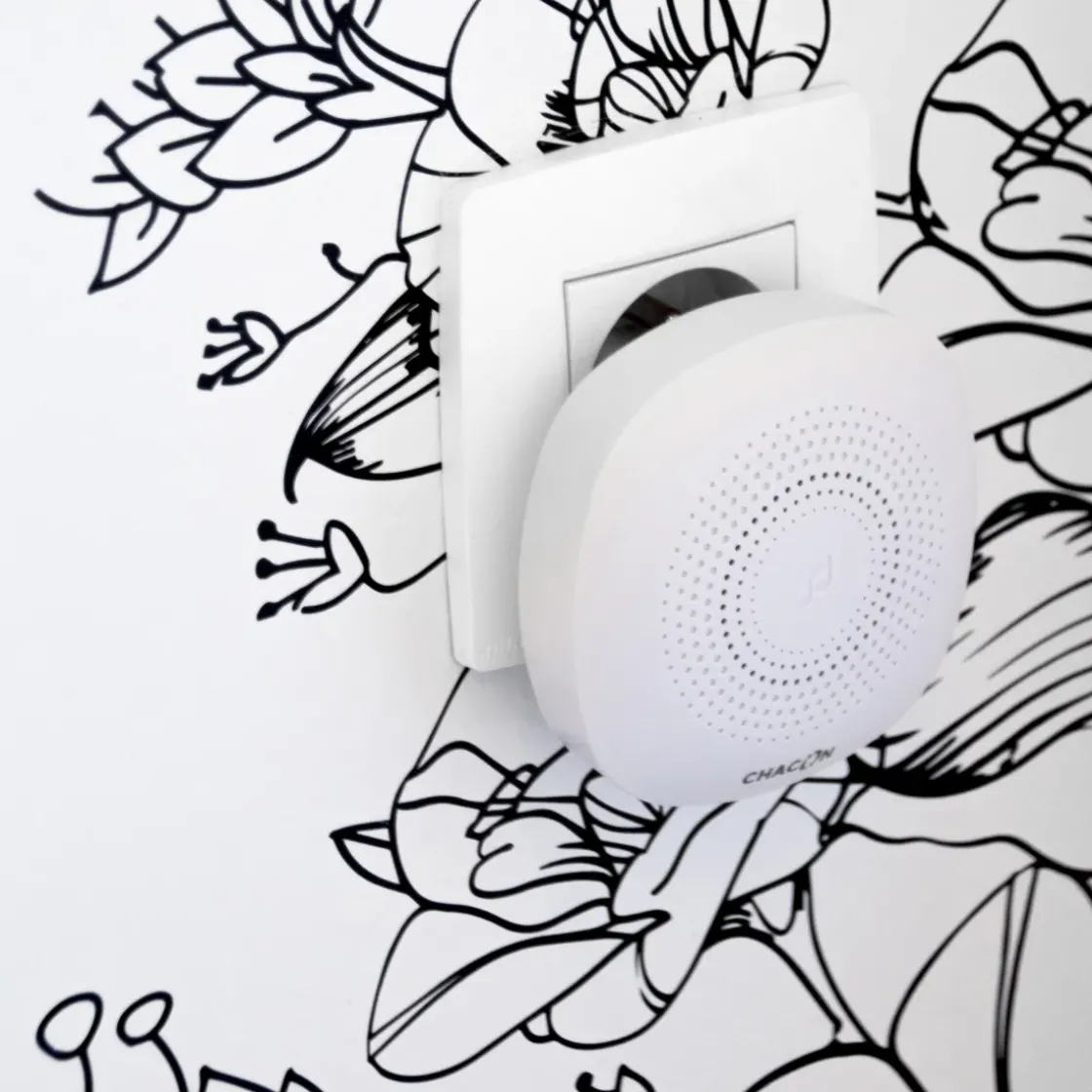 Chacon Design Draadloze En Batterijloze Deurbel 100M Wit-Brico Sale