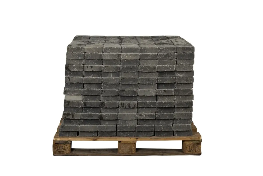 Coeck Kassei Grijs-Zwart Getrommeld 15X15X5Cm 525 Stuks + Palet 3004837-Brico New