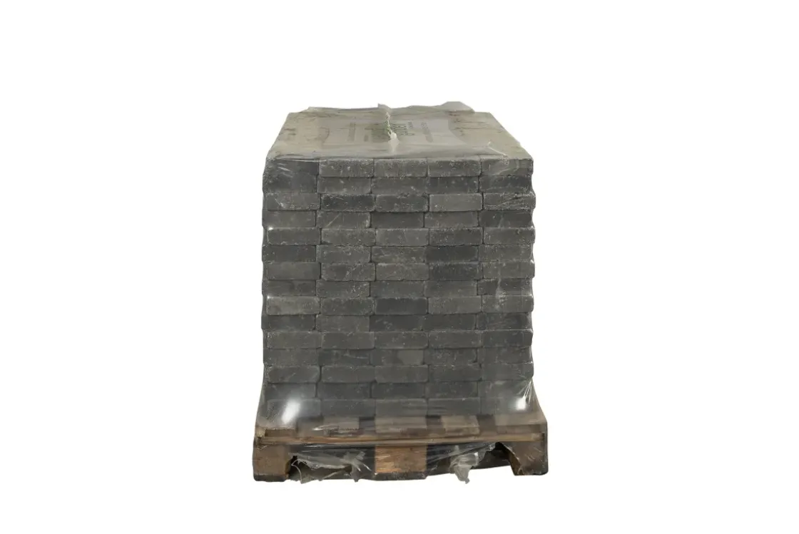 Coeck Kassei Grijs-Zwart Getrommeld 15X15X5Cm 525 Stuks + Palet 3004837-Brico New