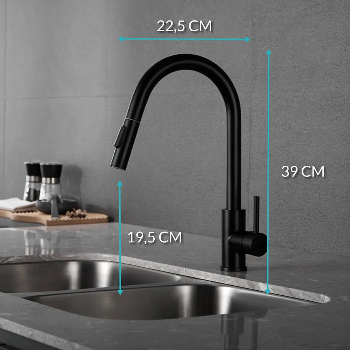 Brico Croom Keukenkraan Nymex - Uittrekbare Uitloop Best