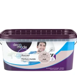 Decomode Muurverf Superdekkend Mat Poeder Roze 2,5L-Brico Hot