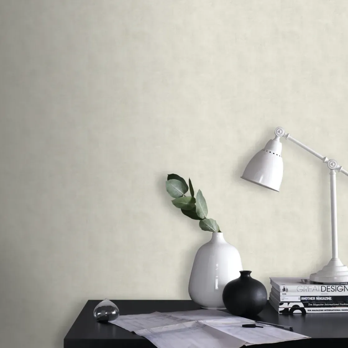 Decomode Vliesbehang Concrete Mat Wit-Brico Clearance