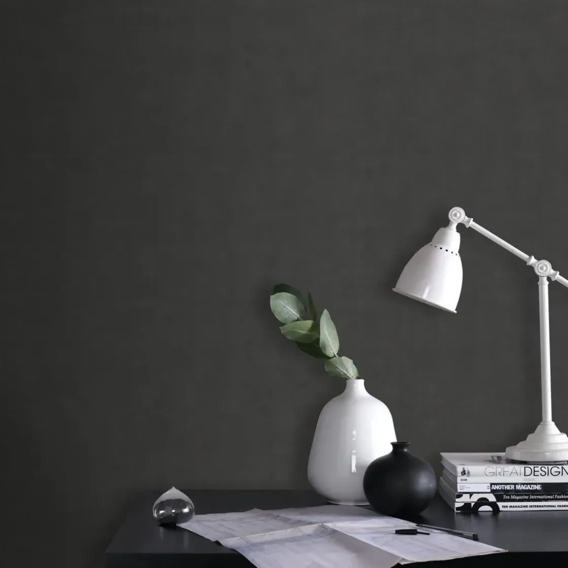 Decomode Vliesbehang Concrete Matte Antraciet-Brico Online