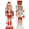 Brico Decoris Kerstfiguur Notenkraker Mdf Rood-Wit 25Cm Diversen Sale